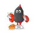 Dart eating an apple illustration. character vector Royalty Free Stock Photo