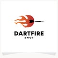 Dart Fire Logo Design Template