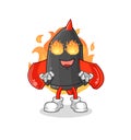 Dart on fire mascot. cartoon vector