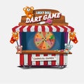 Dart game dolls. carnival cart concept- Royalty Free Stock Photo