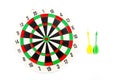 2 dart green and yellow color and 1 target