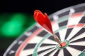 A dart hitting the bullseye of a dartboard is a powerful symbol of success, focus, and determination