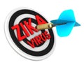 Dart hitting target. Zika in a target concept.