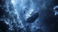 DART mission spacecraft approaches asteroids in deep space