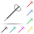 dart multi color style icon. Simple thin line, outline  of web icons for ui and ux, website or mobile application Royalty Free Stock Photo