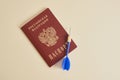dart and passport of a citizen of the Russian Federation Royalty Free Stock Photo