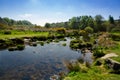 The Dart River In Early Spring Season At Postbridge, Dartmoor Na Royalty Free Stock Photo