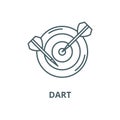 Dart vector line icon, linear concept, outline sign, symbol