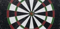 Dartboard with arrow in the middle - 3D Rendering Royalty Free Stock Photo