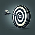 dartboard with an arrow in the middle of it Royalty Free Stock Photo