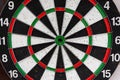 Dartboard close-up. Achieving the goal. Success of hitting the target