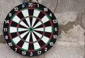 Dartboard close-up. Achieving the goal. Success of hitting the target