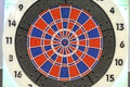 Dartboard, close up. Dart game. Target. Throwing darts. Target for darts game with score points around. Sport and recreation Royalty Free Stock Photo