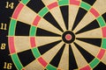 Dartboard closeup view showing target success concept Royalty Free Stock Photo