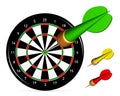 Dartboard with Darts