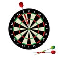 Dartboard and darts