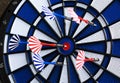 Dartboard and darts Royalty Free Stock Photo