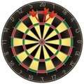 Dartboard with darts isolated