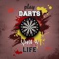 Dartboard icon. Play darts. Sport is life