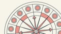Dartboard illustration for game and target achievement designs vector design Generative AI