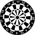 Dartboard with Numbers