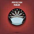 Dartboard with a protection mask