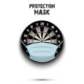 Dartboard with a protection mask