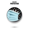 Dartboard with a protection mask