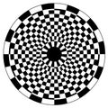 Dartboard, Spiral Design Abstract Pattern