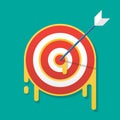 Dartboard target icon vector illustration Concept