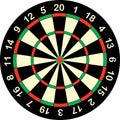 Dartboard vector against a transparent background. Darts is a competitive sport in which players throw darts at a dartboard