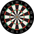 Dartboard vector against transparent background. Darts is a competitive sport in which players throw darts at a dartboard