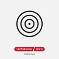 Dartboard vector icon in modern design style for web site and mobile app