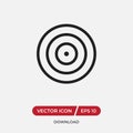 Dartboard vector icon in modern design style for web site and mobile app