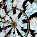 Dartboard Weather Forecast random predictions concept Royalty Free Stock Photo