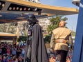 Darth Vader facing a Jedi, Disneyland