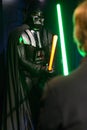 Darth Vader fighting Luke Skywalker - Madame Tussauds London