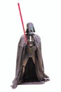 Darth Vader statue assembled from constructor set on isolated background. 3d illustration