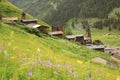 Dartlo village. Tusheti region (Georgia) Royalty Free Stock Photo