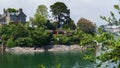 Dartmouth, Devon, United kingdom , boats and yachts, colorful houses, hotel on Dart river on summer day