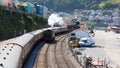 Dartmouth and Kingswear train station by marina Devon England by River Dart Royalty Free Stock Photo