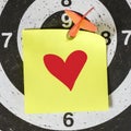 Darts arrow with red heart Royalty Free Stock Photo