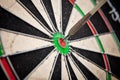 Darts arrows in the target center Royalty Free Stock Photo