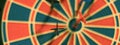 Darts arrows in the target center. Selective focus