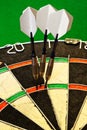 Darts in dartboard