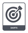 darts icon in trendy design style. darts icon isolated on white background. darts vector icon simple and modern flat symbol for