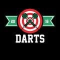 Darts label. Badge Logo sporting symbols