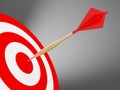 Darts on the red target Royalty Free Stock Photo