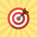 Darts target concept illustration in flat style Royalty Free Stock Photo