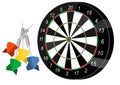 Darts on target Royalty Free Stock Photo